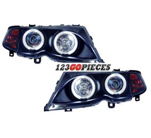 Paire de phares ANGEL EYES CCFL, cristal/noir pour Bmw E46 2001-2005 - GO1215586